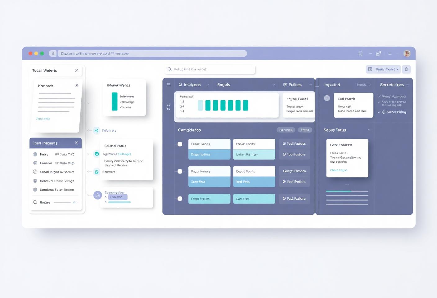 Hiring evaluation board interface mockup