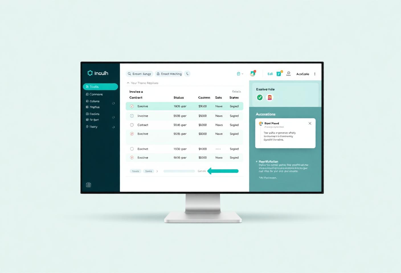 Invoice pre-check automation interface mockup