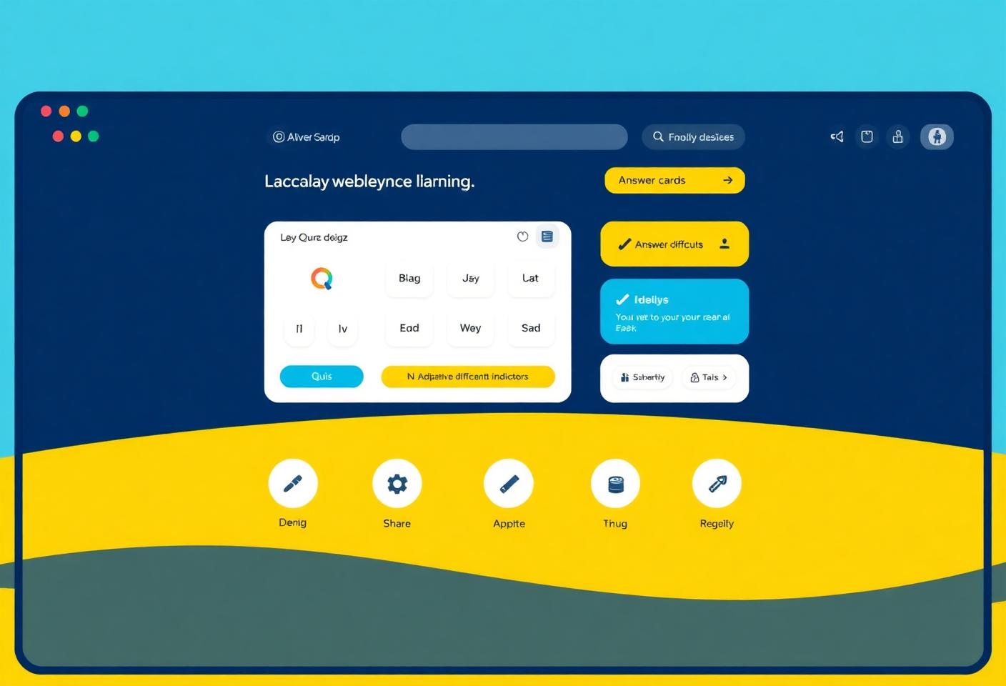 AI-guided vocabulary learning mini-game interface mockup