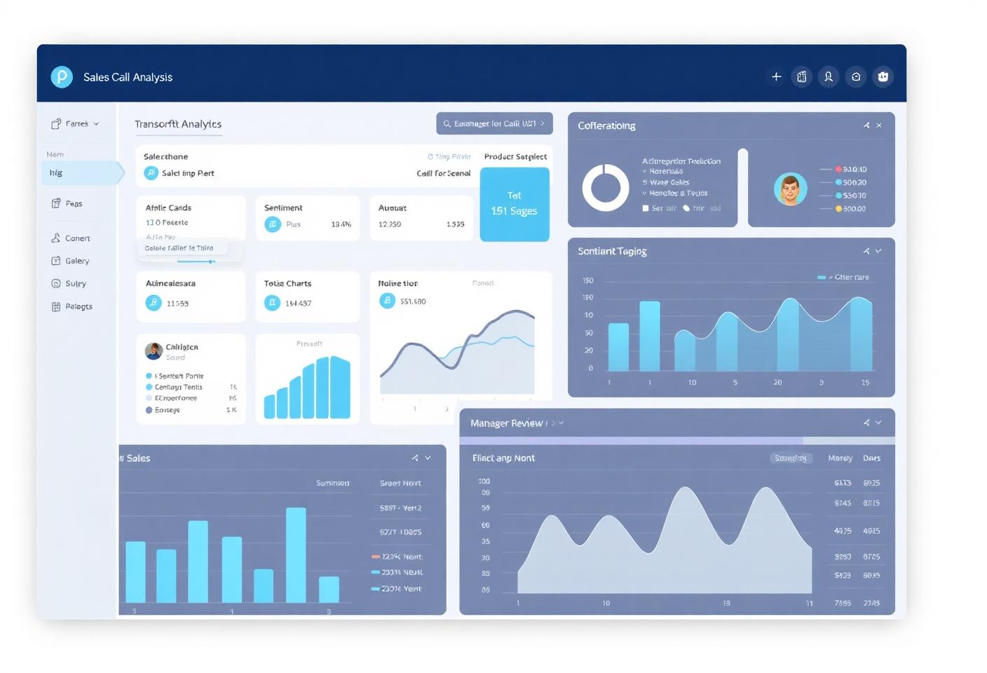Sales-call analysis MVP interface mockup