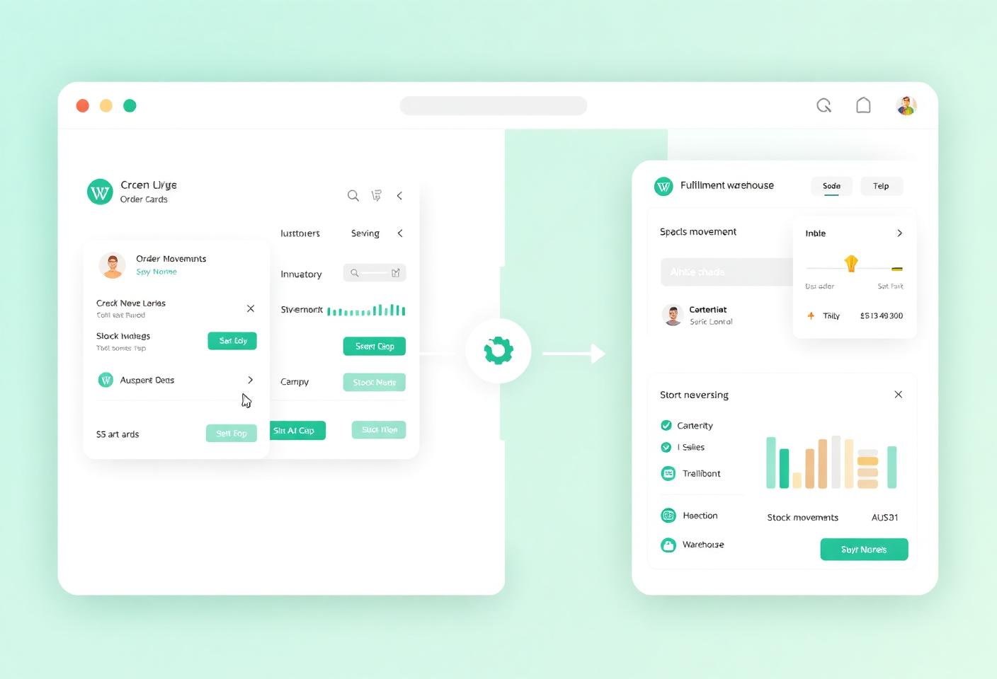 Store operations mini app interface mockup