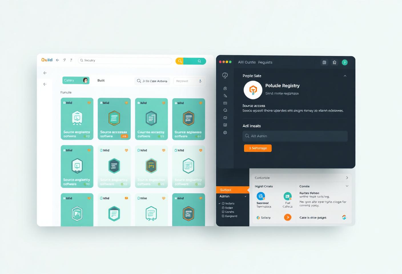 Build registry starter kit interface mockup